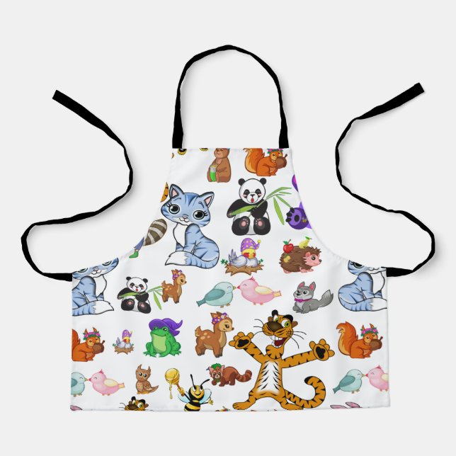 Colourful Animals Pattern  Apron (Front)
