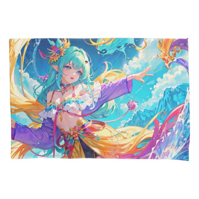 Colourful/anime/cartoon  pillowcase (Front)