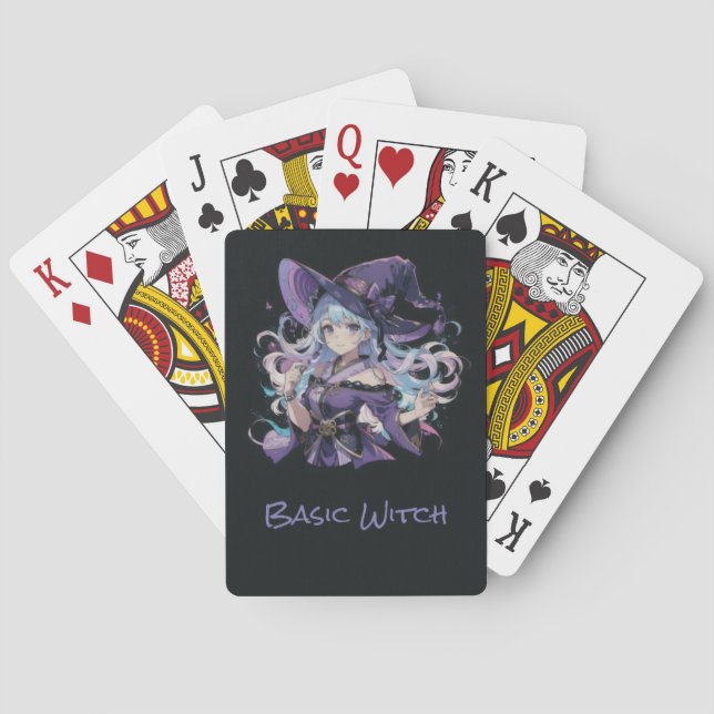 Colourful/Anime/witch/Halloween Playing Cards (Back)