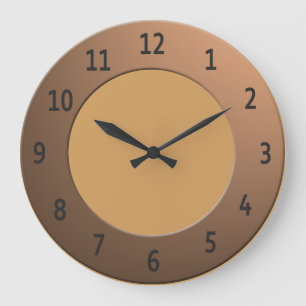 Colourful any Colour Black Digits on Brass Frame Large Clock