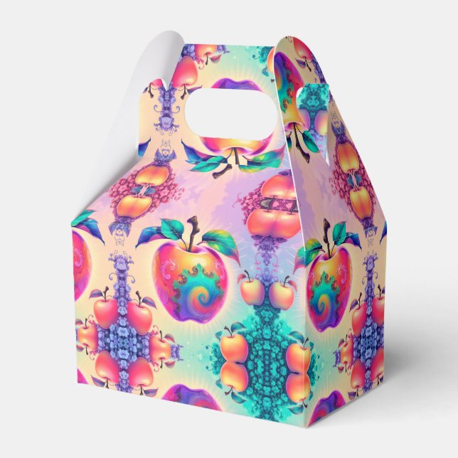 Colourful apple favor box (Front Side)