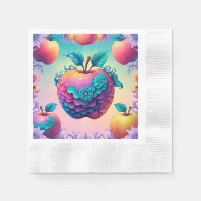 Colourful apple napkin (Front)