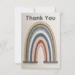 Colourful Appreciation  Thank You Art Rainbow  Card