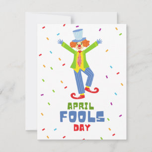 Colourful April Fools Day Holiday Card