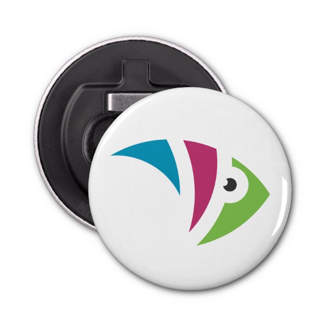 colourful aquarium fish illustration design bottle opener (Front)