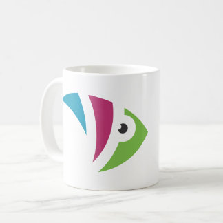 colourful aquarium fish illustration design coffee mug
