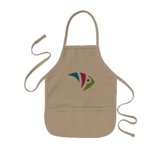 colourful aquarium fish illustration design kids apron