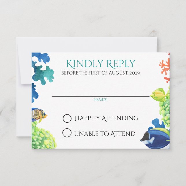 Colourful Aquarium Response Card (Front)