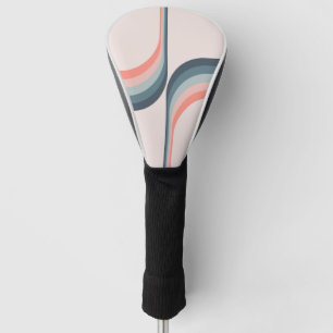 Colourful arches in retro style golf head cover