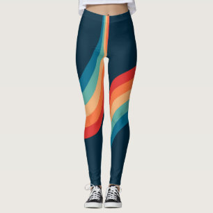 Colourful arches in retro style  leggings