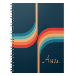 Colourful arches in retro style notebook