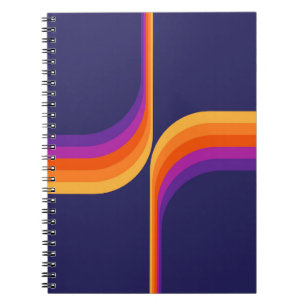 Colourful arches in retro style notebook