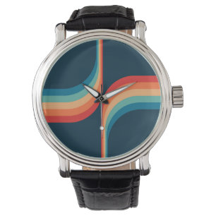 Colourful arches in retro style watch