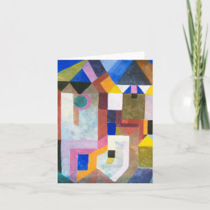 Colourful Architecture by Paul Klee, Abstract Art Card