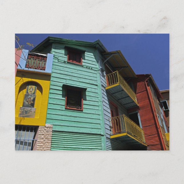 Colourful architecture of La Boca neighbourhood Postcard (Front)