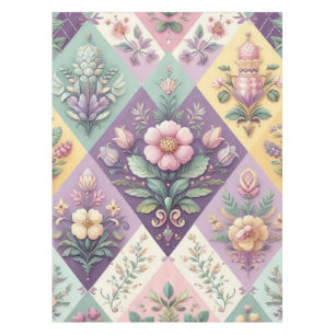 Colourful argyle pastel Easter/Spring Tablecloth