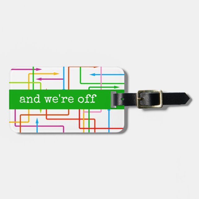 Colourful Arrows Custom Luggage Tag (Front Horizontal)