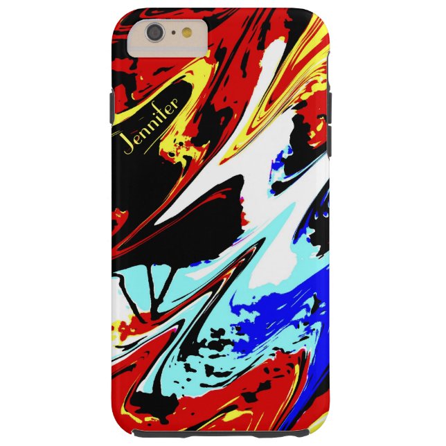 Colourful Art Abstract, Personalized with Name, Case-Mate iPhone Case (Back)