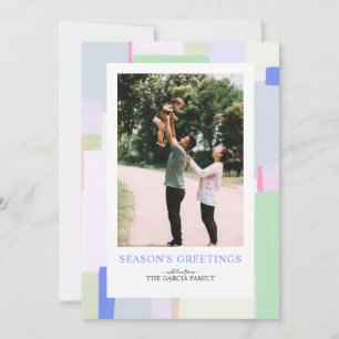 Colourful Art Christmas Holiday Photo Greeting Car Card