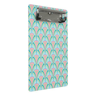 Colourful Art Deco Fan Mini Clipboard