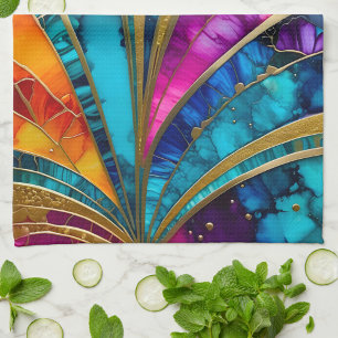 Colourful Art Deco Kitchen Towel