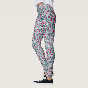 Colourful art deco pattern. leggings