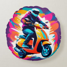 Colourful Art Depiction of a Person Riding