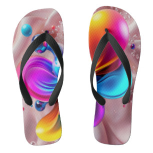 Colourful Art Flip Flops