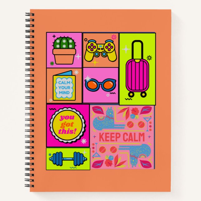 Colourful Art Grid Notebook Cover  (Front)