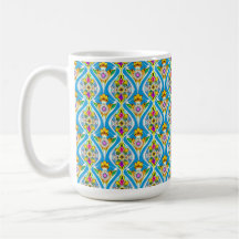 Colourful Art Nouveau Floral Watercolor Pattern Mu