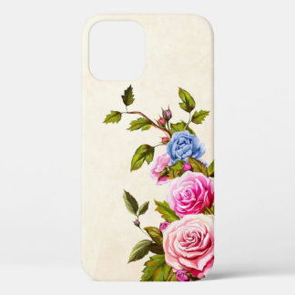 Colourful Art Roses Bouquet iPhone 12 Case