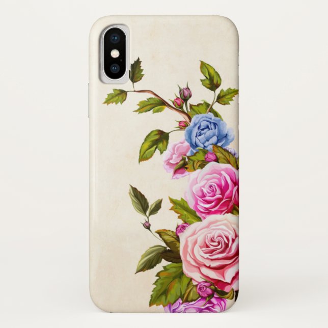 Colourful Art Roses Bouquet Case-Mate iPhone Case (Back)