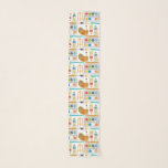 Colourful Art Supplies - Fun Painting Pattern Scarf<br><div class="desc">Colourful painting supplies in this fun pattern,  painbrushes,  easel,  tubes of colour and more.</div>
