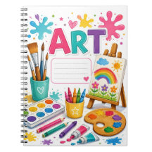 Colourful Art Supplies & Rainbow Canvas