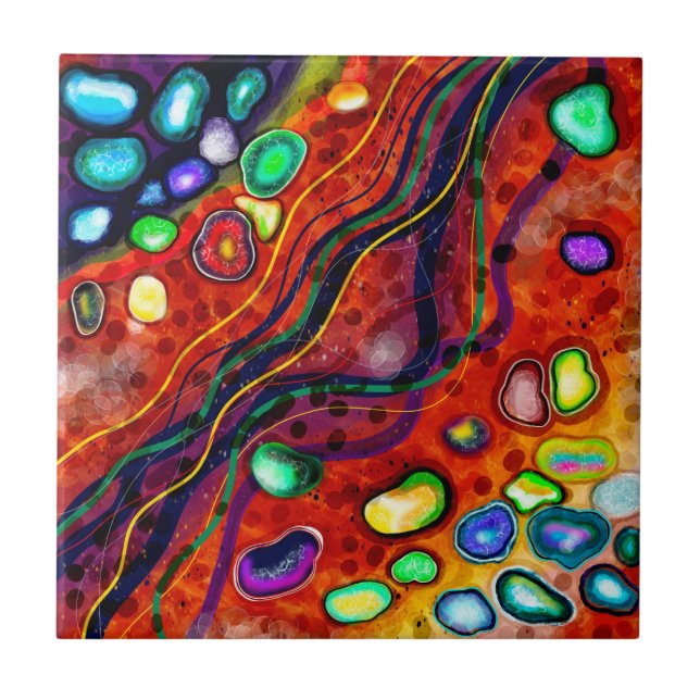 Colourful Art   Tile (Front)
