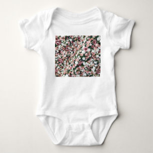 Colourful artificial flowers: vibrant background baby bodysuit