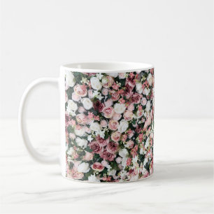 Colourful artificial flowers: vibrant background coffee mug