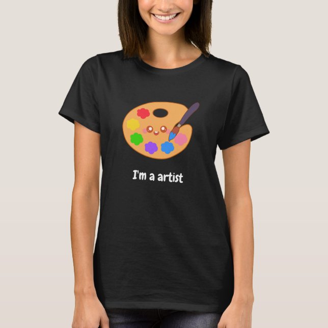 Colourful Artist Paint Palette T-Shirt (Front)