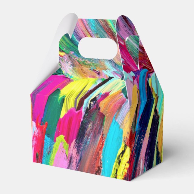 Colourful artist palette    favor box (Front Side)