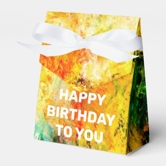 Colourful Artist Palette Favor Box (Front Side)