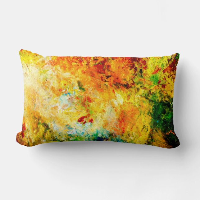 Colourful Artist Palette Lumbar Pillow (Front)