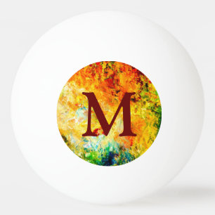 Colourful Artist Palette Ping Pong Ball