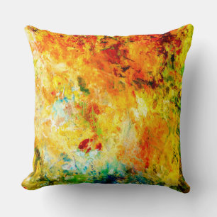 Colourful Artist Palette Throw Pillow