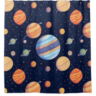 Colourful Artistic Depiction of Planets and Stars