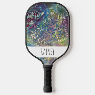 Colourful Artistic Funky Abstract Painted Patterns Pickleball Paddle