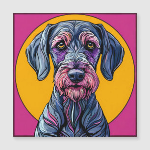 Colourful Artistic Illustration of a Dog Against V