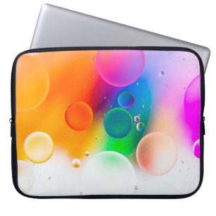 Colourful artistic image of oil drop on water, mod laptop sleeve