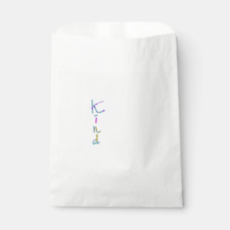 Colourful Artistic KIND Typography Inspirational Q Favour Bag