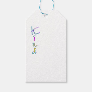 Colourful Artistic KIND Typography Inspirational Q Gift Tags