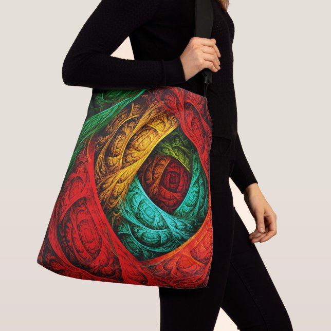 Colourful Artistic Modern Abstract Art Pattern #09 Crossbody Bag (Close Up)